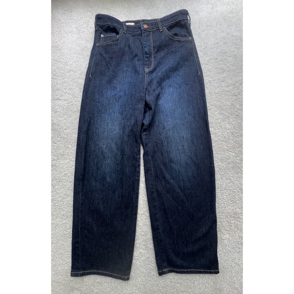 Pilcro High-Rise Tapered Ankle Length Jeans Deep Blue Size 29 - Picture 1 of 9